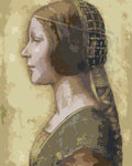 Paint by Numbers - Profile of a Young Fiancée | Leonardo da Vinci