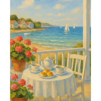 Paint by Numbers - Seaside Afternoon Tea