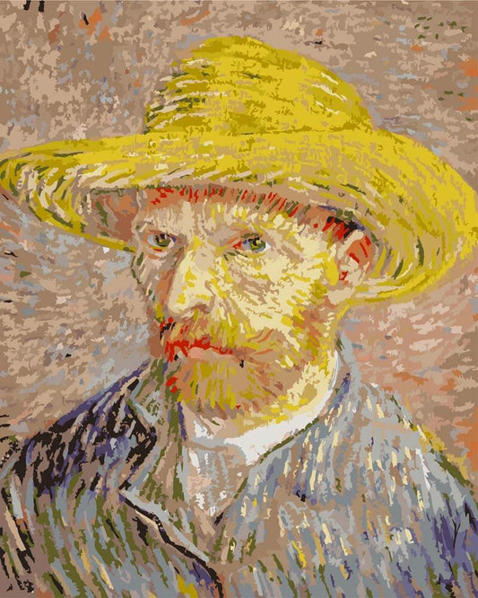 Paint by Numbers - Self-Portrait with Straw Hat | Vincent van Gogh
