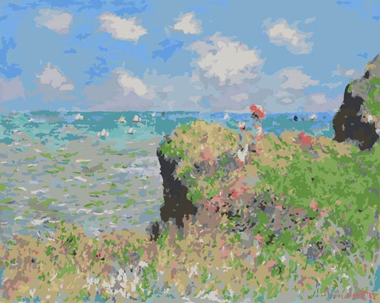 Paint by Numbers - The Cliff Walk at Pourville | Claude Monet