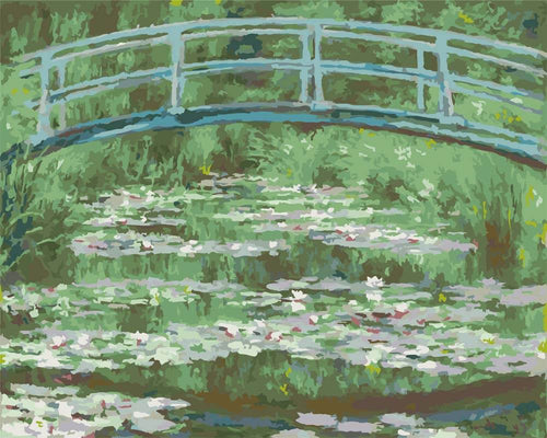 Paint by Numbers - The Japanese Footbridge | Claude Monet