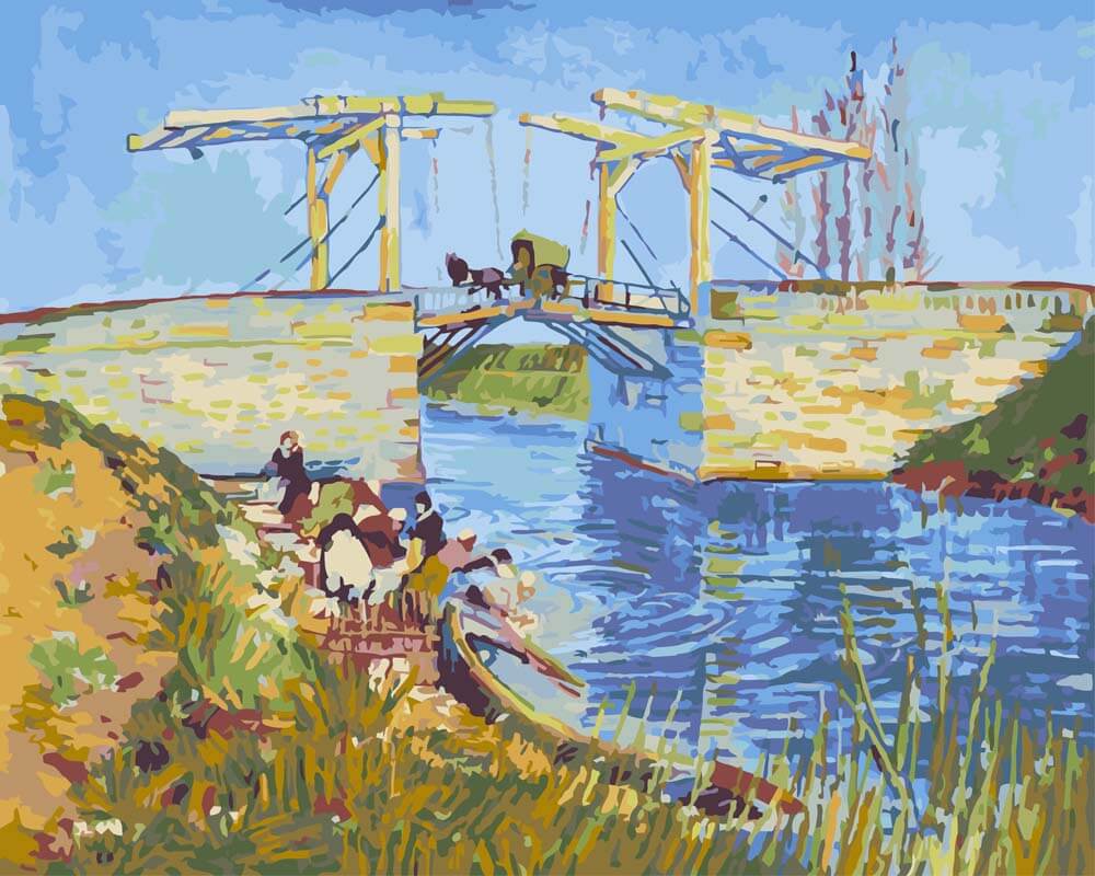 Paint by Numbers - The Langlois Bridge at Arles with Washerwomen | Vincent van Gogh