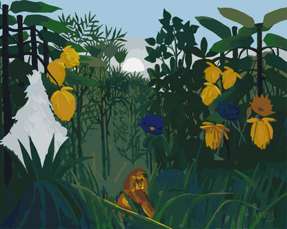 Paint by Numbers - The Lion's Meal | Henri Rousseau