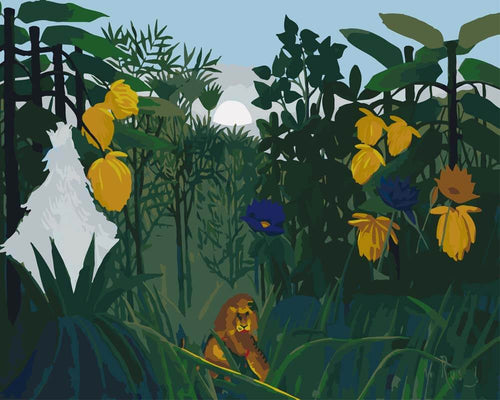 Paint by Numbers - The Lion's Meal | Henri Rousseau