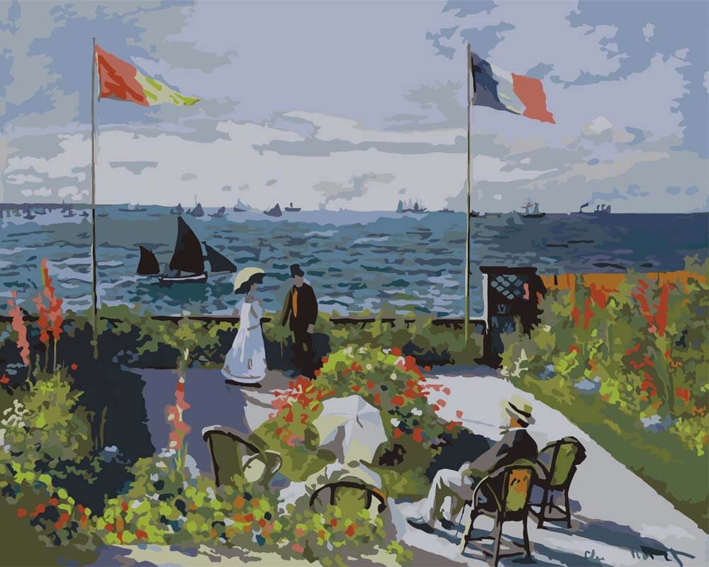 Paint by Numbers - The Terrace at Sainte-Adresse | Claude Monet