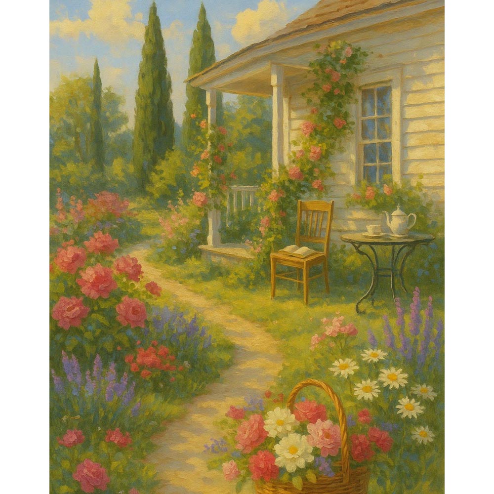 
Paint by Numbers - The garden in the afternoon