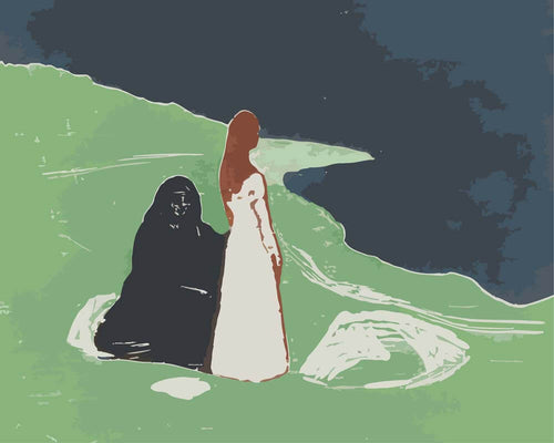 Paint by Numbers - Two Women on the Shore | Edvard Munch