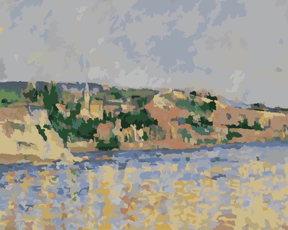 Paint by Numbers - Village by the Water | Paul Cezanne