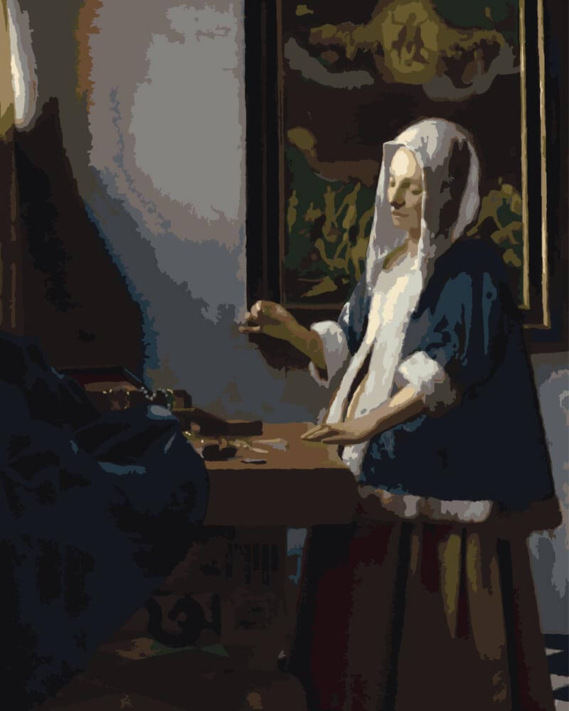 Paint by Numbers - Woman with a Balance | Johannes Vermeer