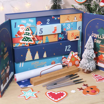 Paint by Numbers – Christmas Advent Calendar - 12 Days (Jolly Blue Edition)2