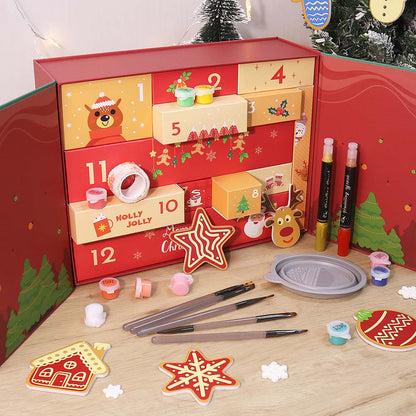 Paint by Numbers – Christmas Advent Calendar - 12 Days (Merry Magic Santa & Snowman Edition)2