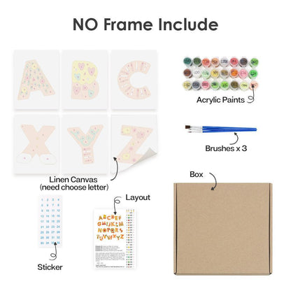 Paint by Numbers – Alphabet Painting Kit | Gingerbread Holiday Letters A–Z
