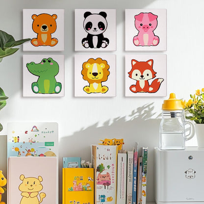 Paint by Numbers – 6 Mini Paintings | Kawaii Animal Friends Set