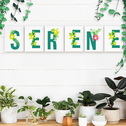 Paint by Numbers – Alphabet Painting Kit | Botanical Bloom Letters A–Z