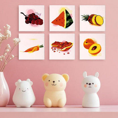 Paint by Numbers – 6 Mini Paintings | Juicy Fruit Set