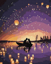 Load image into Gallery viewer, Paint by Numbers DIY - Appointments in the light of the sky lanterns
