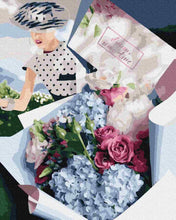 Load image into Gallery viewer, Paint by Numbers DIY - Bouquet for Retro Lady
