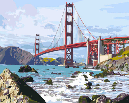 Paint by Numbers DIY - Bridge of San Francisco