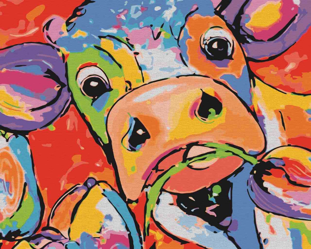 Paint by Numbers DIY - Bright Cow