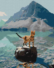 Load image into Gallery viewer, Paint by Numbers DIY - Cat Ozelot in the mountains
