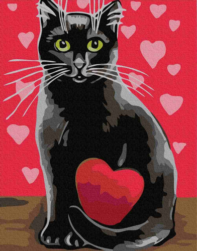 Paint by Numbers DIY - Cat in love