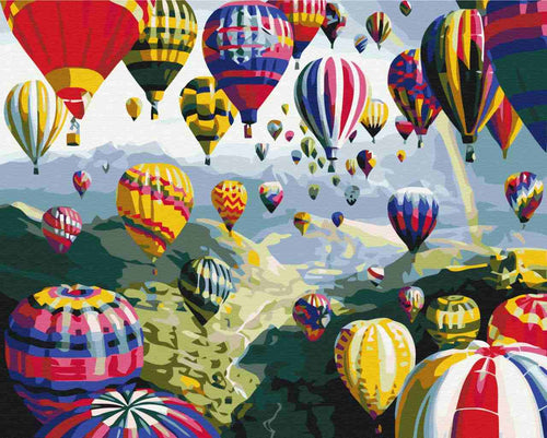 Paint by Numbers DIY - Colorful Balloons