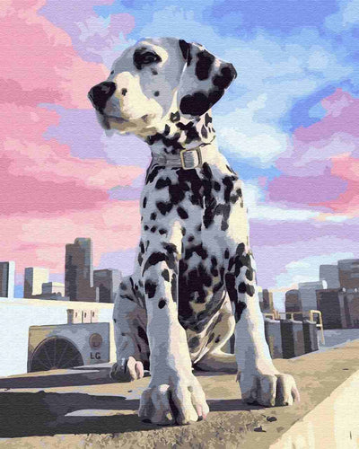 Paint by Numbers DIY - Dalmatians in the city