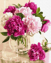 Load image into Gallery viewer, Paint by Numbers DIY - Delicate peonies in a vase
