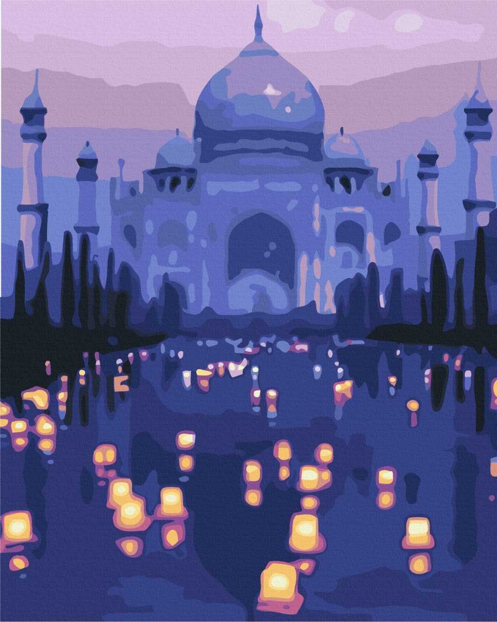 Paint by Numbers DIY - Evening at Taj Mahal