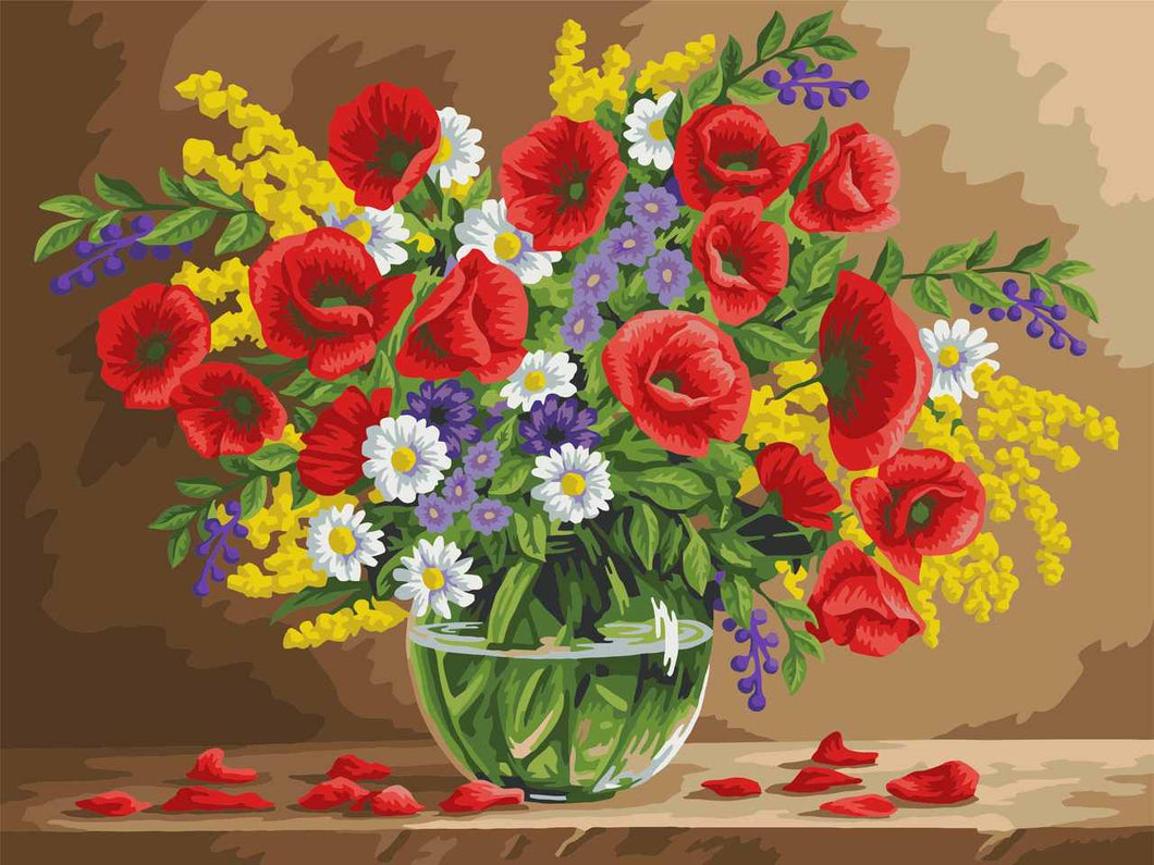 Paint by Numbers DIY - Fragrant poppies