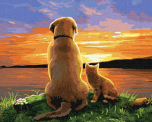 Load image into Gallery viewer, Paint by Numbers DIY - Friends at sunset
