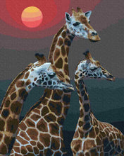 Load image into Gallery viewer, Paint by Numbers DIY - Giraffes under the sun
