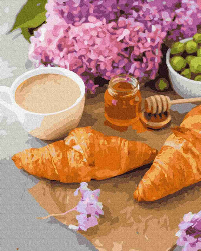 Paint by Numbers DIY - Honey Croissants