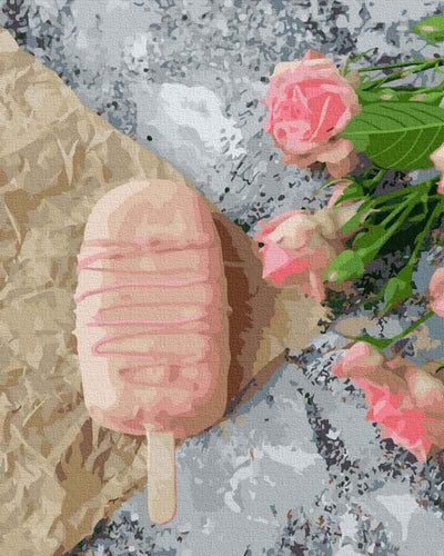 Paint by Numbers DIY - Ice Cream Rosa