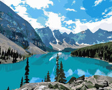 Load image into Gallery viewer, Paint by Numbers DIY - Kit Mountain Lake
