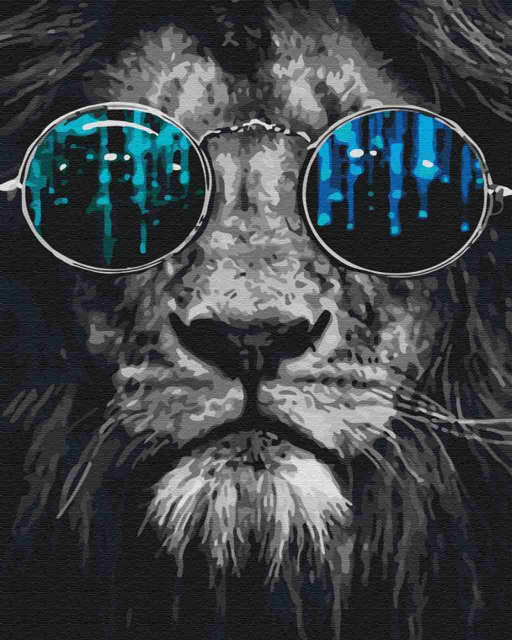 Paint by Numbers DIY - Lion with sunglasses