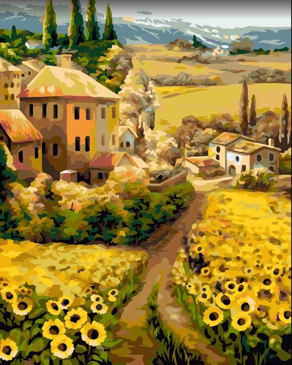 Paint by Numbers DIY - Lunch Time in Tuscany