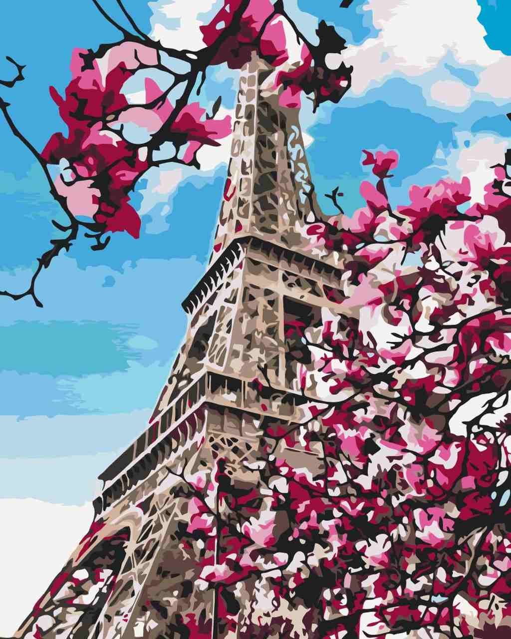 Paint by Numbers DIY - Magnolia Blossom in Paris