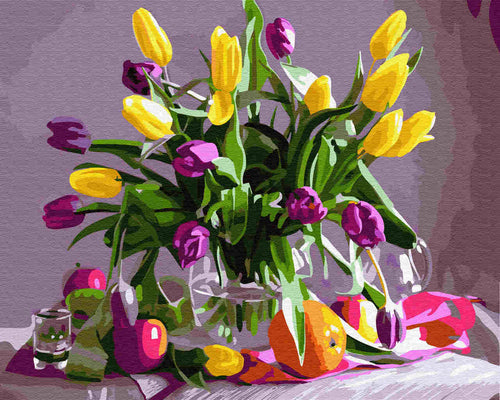 Paint by Numbers DIY - March Tulips