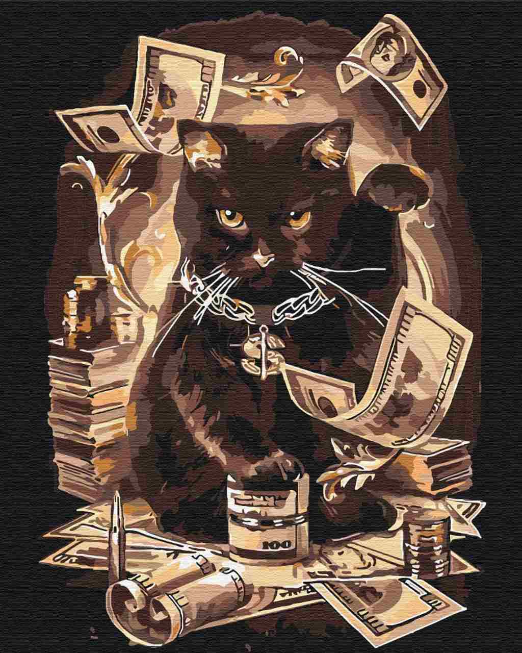 Paint by Numbers DIY - Money Cat