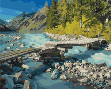 Load image into Gallery viewer, Paint by Numbers DIY - Mountain Bridge
