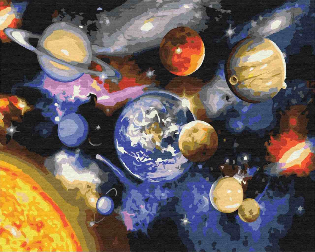 Paint by Numbers DIY - Parade of the planets