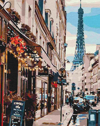Paint by Numbers DIY - Paris around the corner
