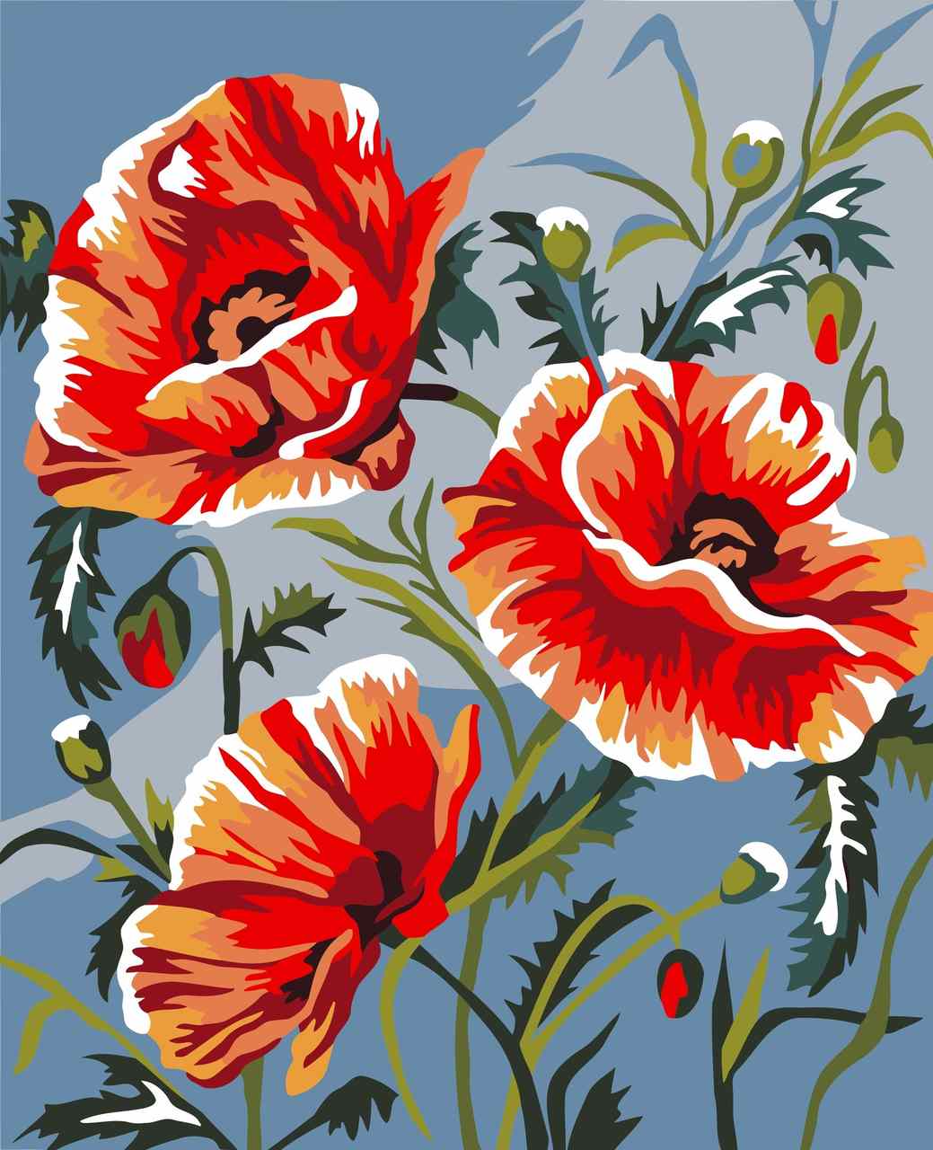 Paint by Numbers DIY - Poppies - MINI