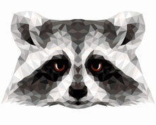 Load image into Gallery viewer, Paint by Numbers DIY - Raccoon (polygon style)
