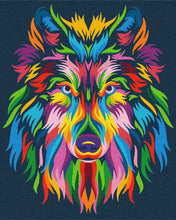 Load image into Gallery viewer, Paint by Numbers DIY - Rainbow Wolf
