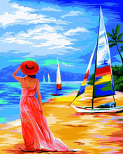 Load image into Gallery viewer, Paint by Numbers DIY - Regatta Sailing
