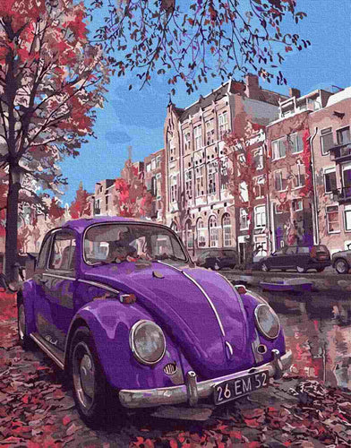Paint by Numbers DIY - Retro Volkswagen Beetle
