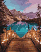Load image into Gallery viewer, Paint by Numbers DIY - Romantic evening at Lake Como
