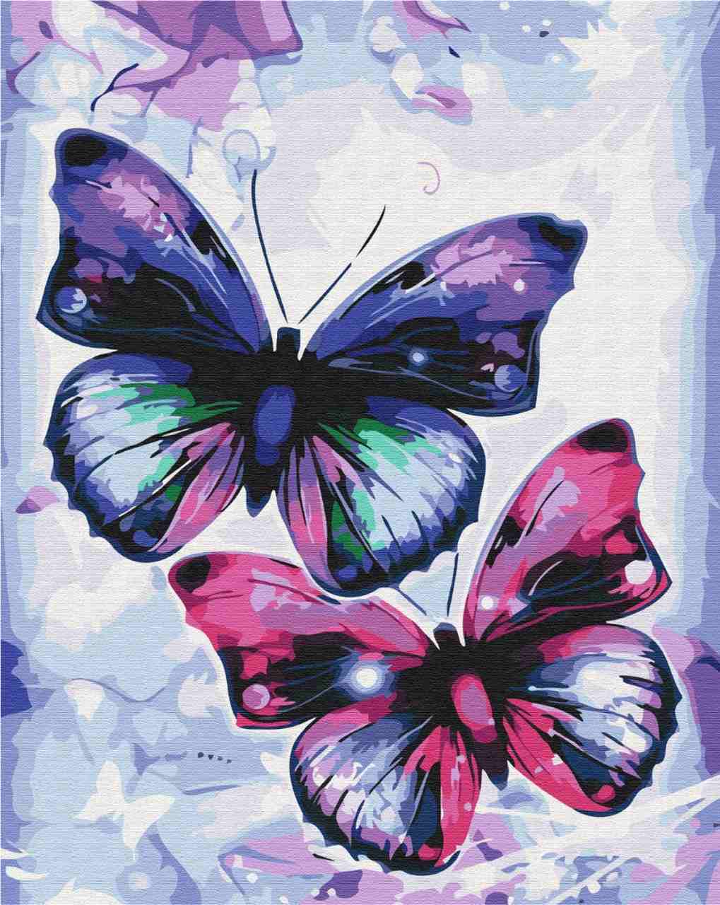 Paint by Numbers DIY - Shiny Butterflies